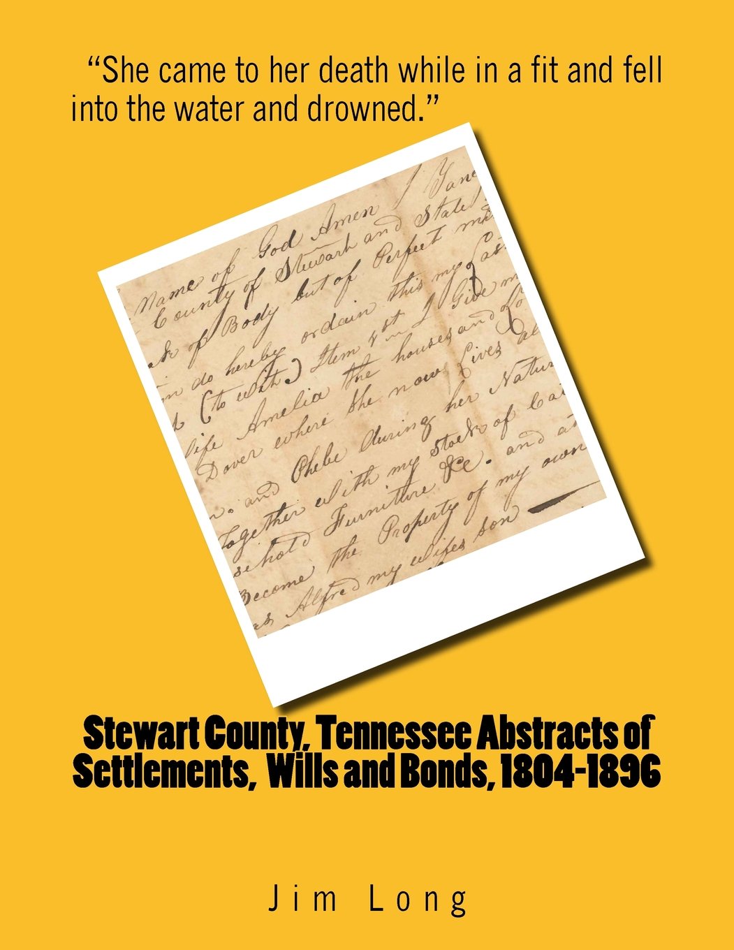 Stewart County, Tennessee Abstracts of Settlements, Wills and Bonds, 1804-1896 Reference Books