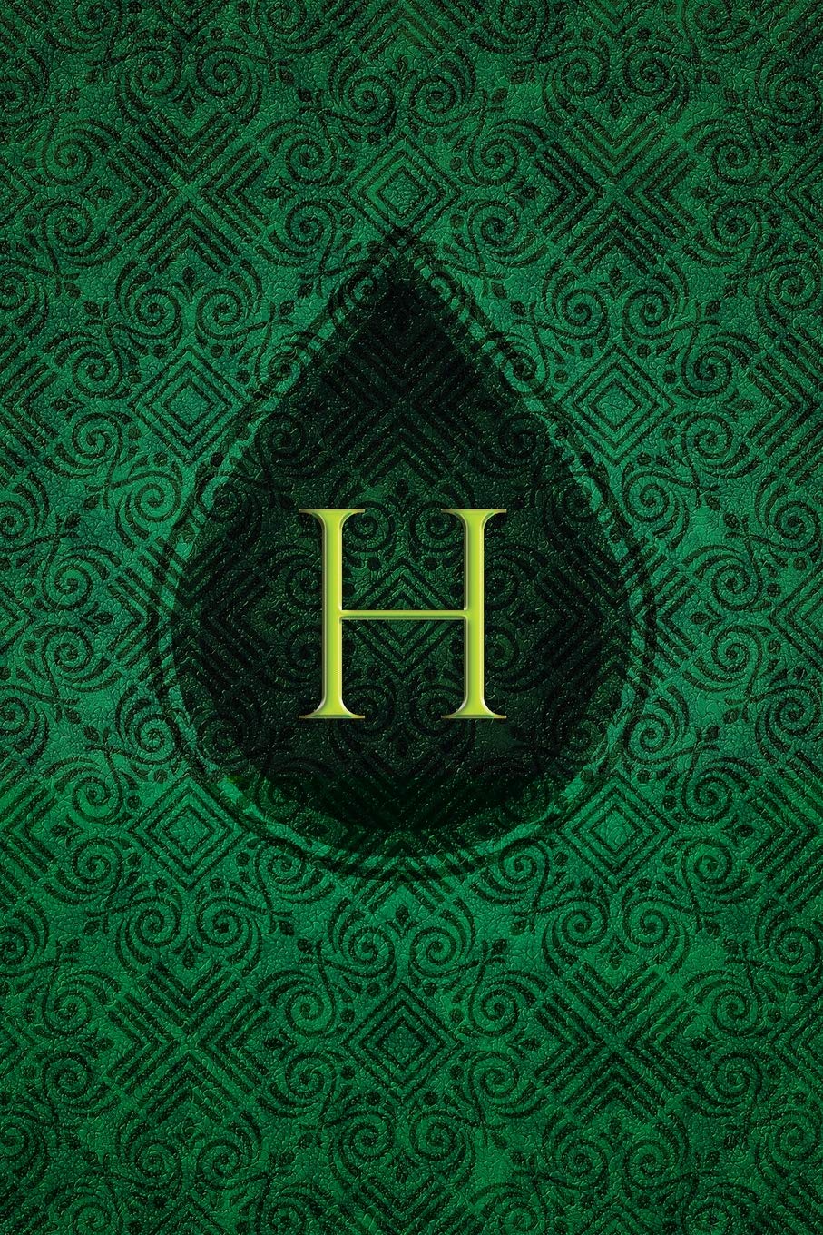 Monogram "H" Journal: Blank Notebook Diary Memoir Log Logue (Monogram Chartreuse 365 Lined, Band 8) Self-help