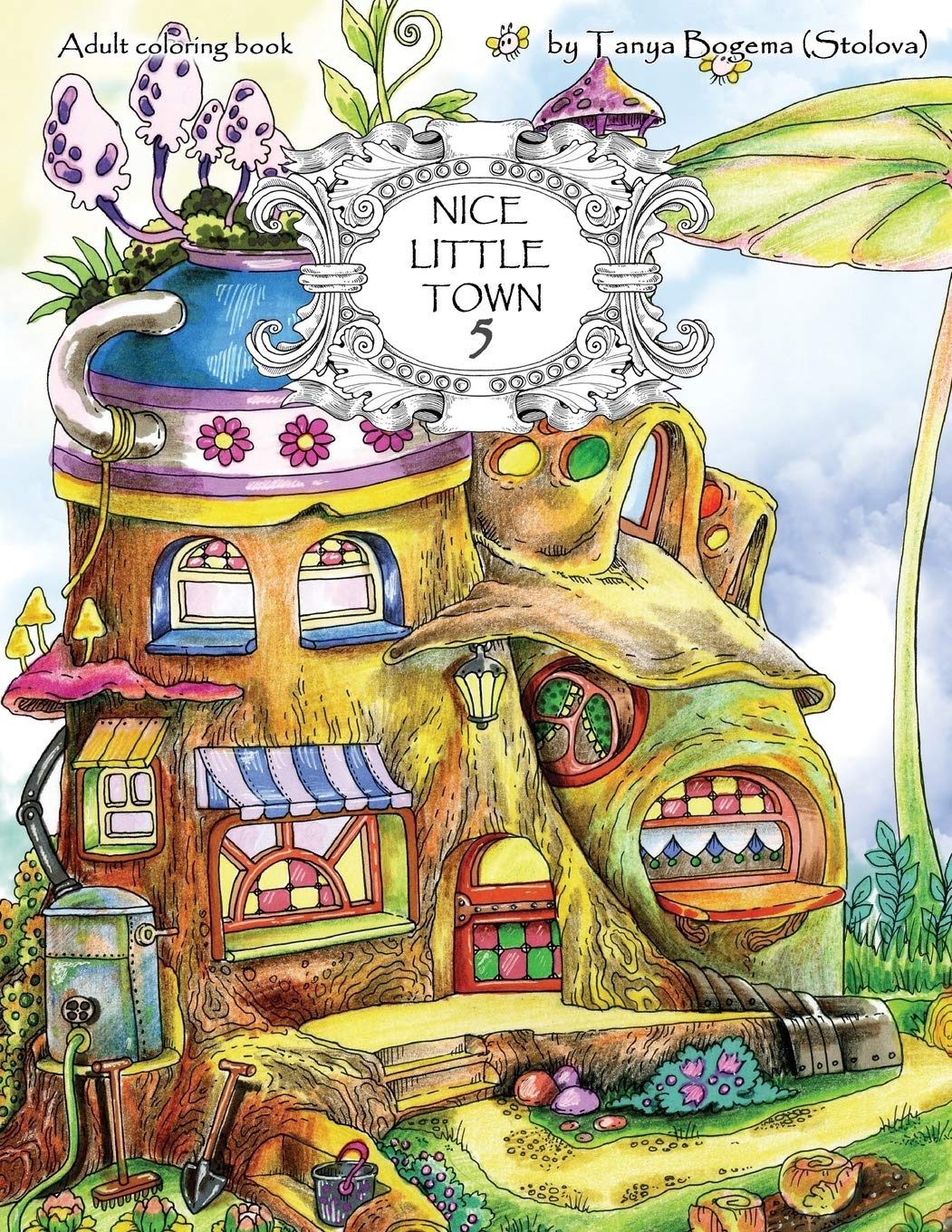 Nice Little Town: Adult Coloring Book (Stress Relieving Coloring Pages, Coloring Book for Relaxation) Hobbies & Crafts