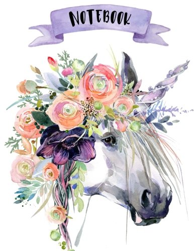 Notebook: 160 pages - Unicorns - 8.5 x 11 - Soft Glossy Cover - journal, planner, planning, organizer, College, School, College Ruled Notebook Learning & Reference