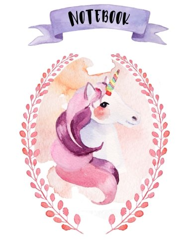 Notebook: 160 pages - Unicorns - 8.5 x 11 - Soft Glossy Cover - journal, planner, planning, organizer, College, School, College Ruled Notebook Learning & Reference