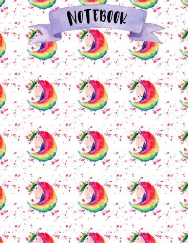 Notebook: 160 pages - Unicorns - 8.5 x 11 - Soft Glossy Cover - journal, planner, planning, organizer, College, School, College Ruled Notebook Learning & Reference