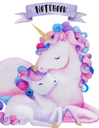 Notebook: 160 pages - Unicorns - 8.5 x 11 - Soft Glossy Cover - journal, planner, planning, organizer, College, School, College Ruled Notebook Learning & Reference