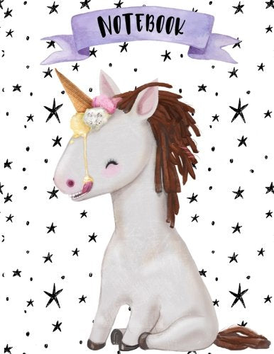 Notebook: 160 pages - Unicorns - 8.5 x 11 - Soft Glossy Cover - journal, planner, planning, organizer, College, School, College Ruled Notebook Learning & Reference
