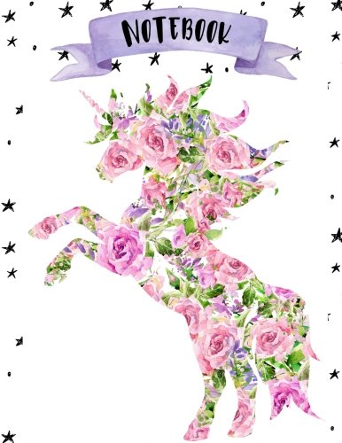 Notebook: 160 pages - Unicorns - 8.5 x 11 - Soft Glossy Cover - journal, planner, planning, organizer, College, School, College Ruled Notebook Learning & Reference