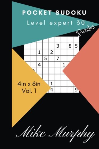 Pocket Sudoku Level Expert 30: mini size: 4in x 6in, each puzzle is 3in X3in Leisure & Fun