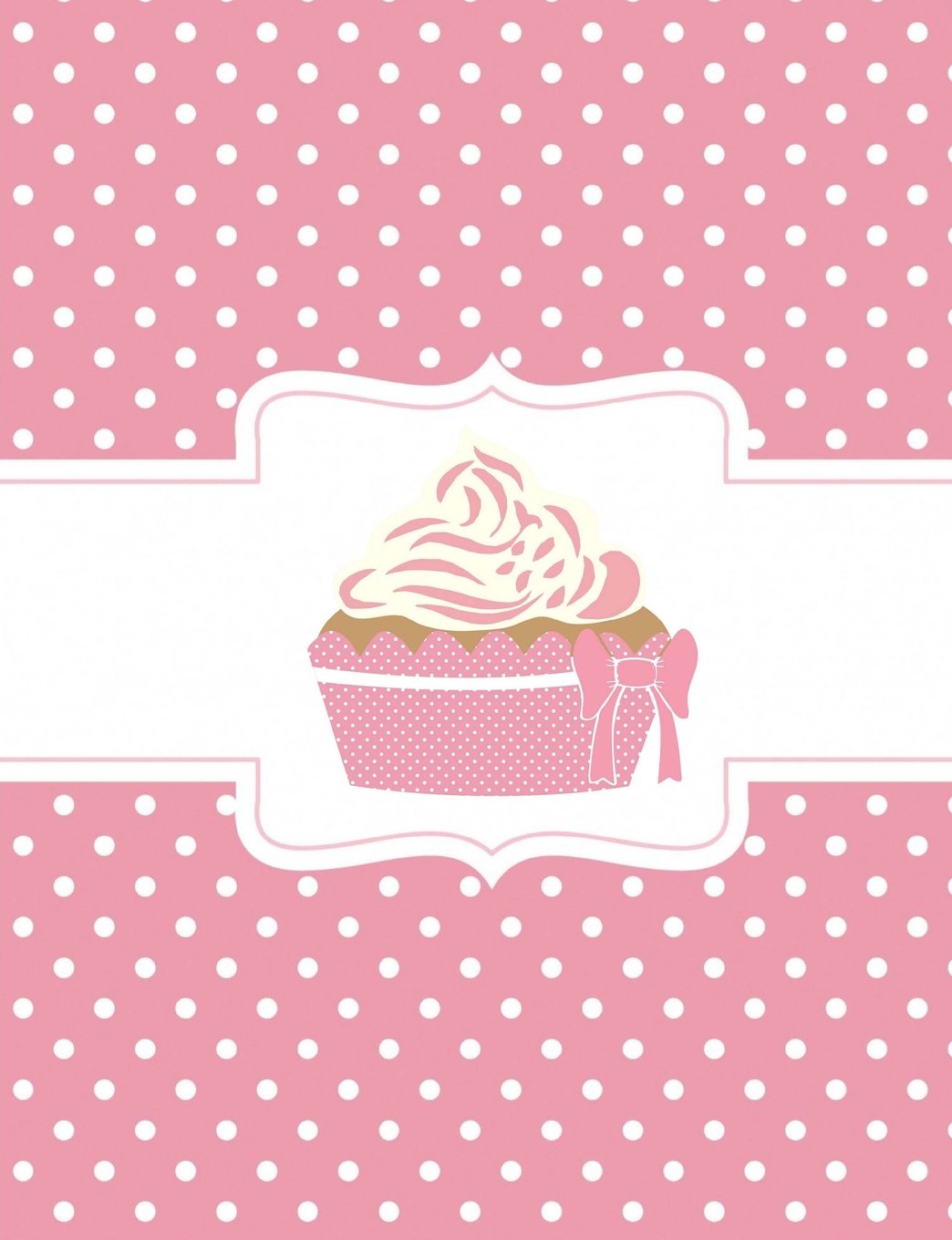 Pink Polka Dot Cupcake Composition Notebook: College Ruled, 202 Lined Pages, (7.44 x 9.69) Mathematics