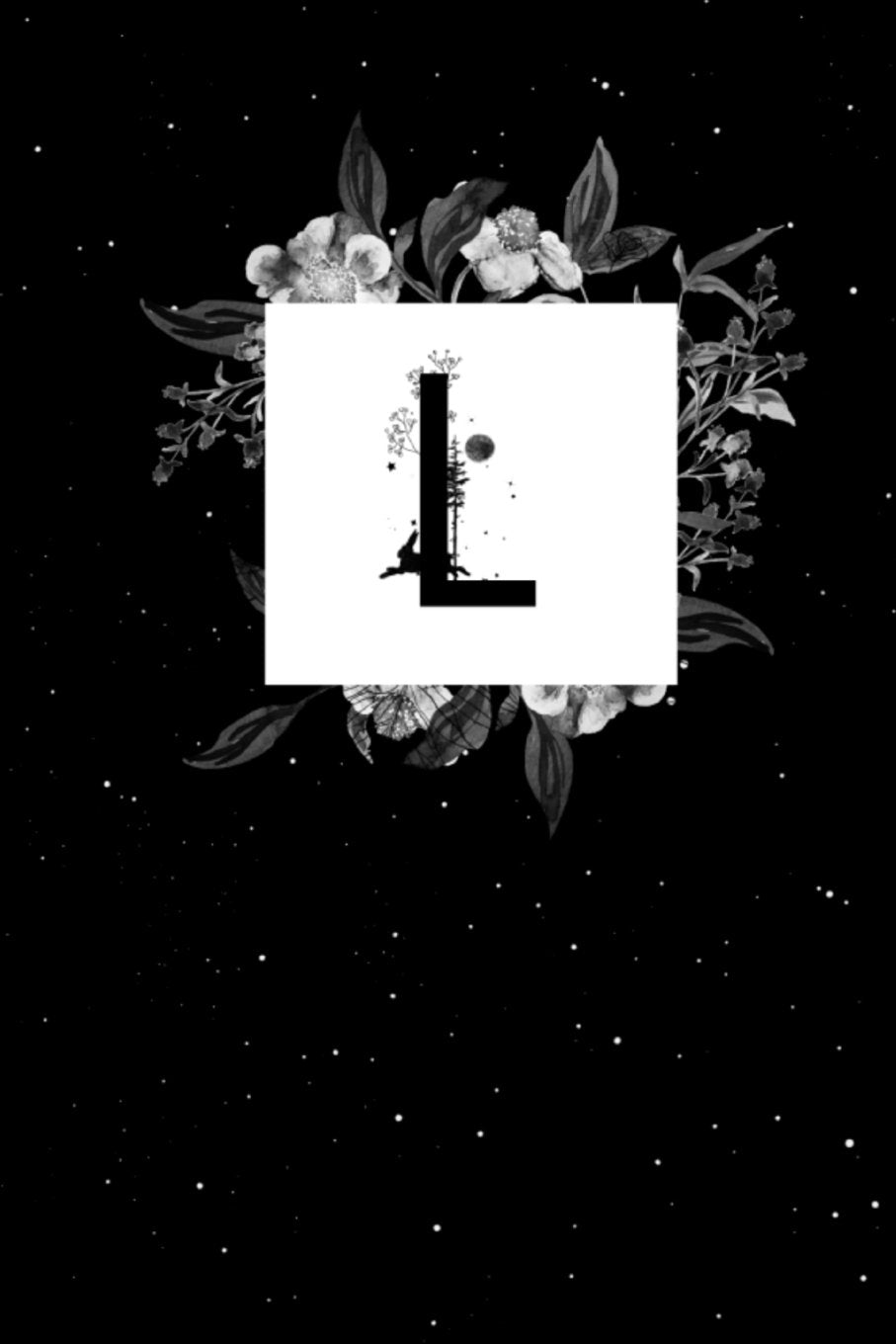 L: Blank Journal or Notebook with Initial L, Great Personal Diary, Beautiful Space Floral Design, 6"x9", 150 Blank Pages: Volume 14 (Initials in Space) book