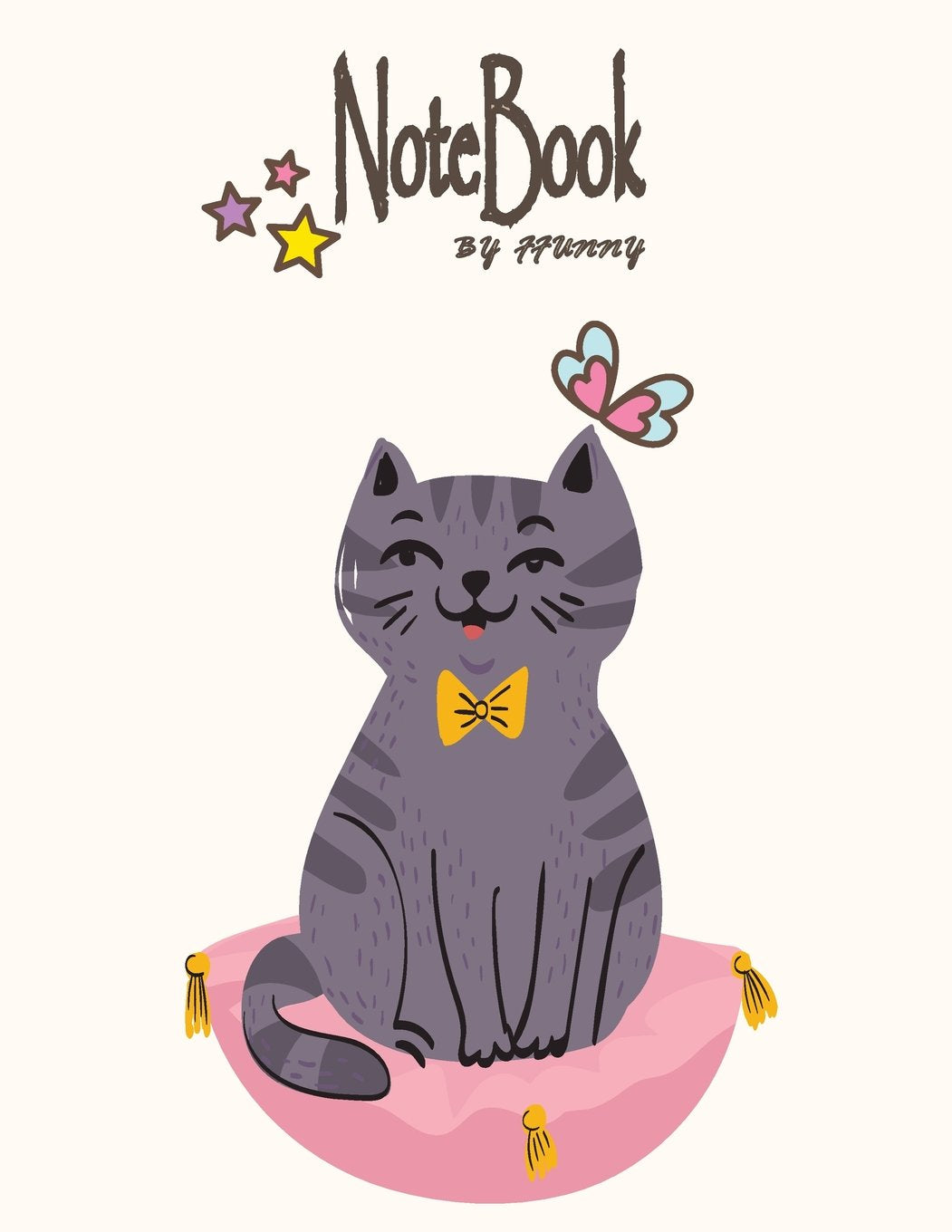 Notebook By FFunny: Grey cat on cream cover and Dot Graph Line Sketch pages, Extra large (8.5 x 11) inches, 110 pages, White paper, Sketch, Draw and Paint (Grey cat on dark blue notebook, Band 5) Pets