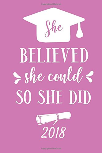 She Believed She Could So She Did 2018: Graduation Journal for Women, High School or College Journal, Graduation Gift for High School or College Students with Inspirational Quotes Education & Training