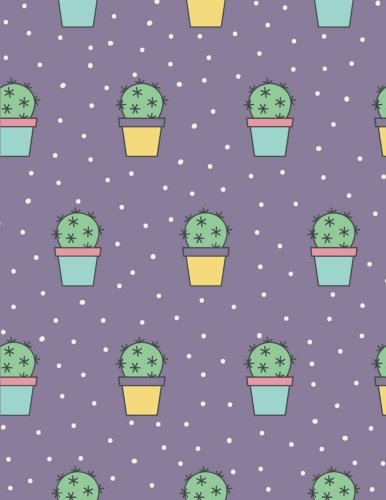 Cactus Notebook: Nature Journal Book Ruled Lined Women Girl Writing Diary Record Plan Garden Printed Design The Desert Plant Pot Note Pad Purple Dot ... 8.5 x 11 Inches, 121 Lined Page, Paperback) Books