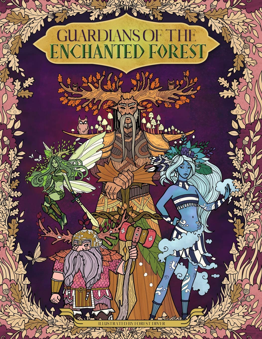 Guardians of the Enchanted Forest — Coloring Book for Adults and Kids: (Fantasy, Fairies, Inspiration, Relaxation, Meditation) Hobbies & Crafts
