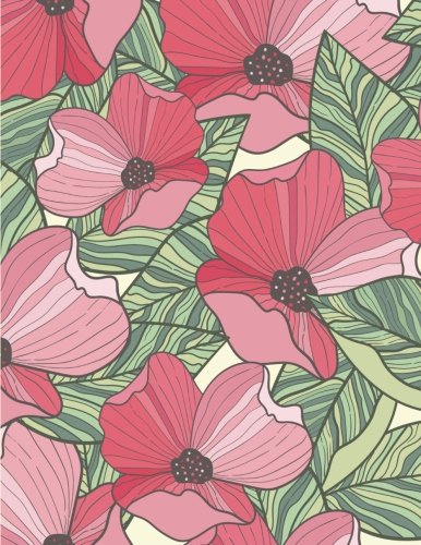 Poppy Flower Notebook: Floral Journal Notebook Lined Ruled Book Page For Women Girl Great For Wedding Writing Diary Note Pad Princess Blossom Bouquet ... Book (Large, 8.5 x 11 Inches, 121 Lined Page) Books
