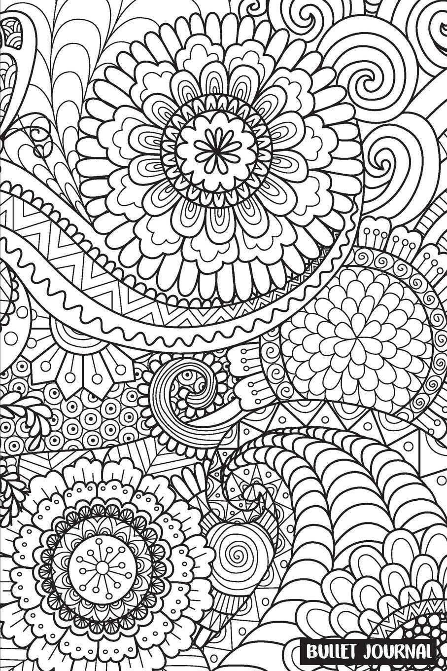 Bullet Journal: Cute Doodles - 1/4" Dot Matrix Notebook - 6x9 inches Blank Dot Grid Bullet Journal Religion & Esotericism