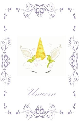 VIOLET Unicorn Flower Notebook Journal (5.5" x 8.5"): 120 college-ruled pages (60 sheets) Hobbies & Crafts