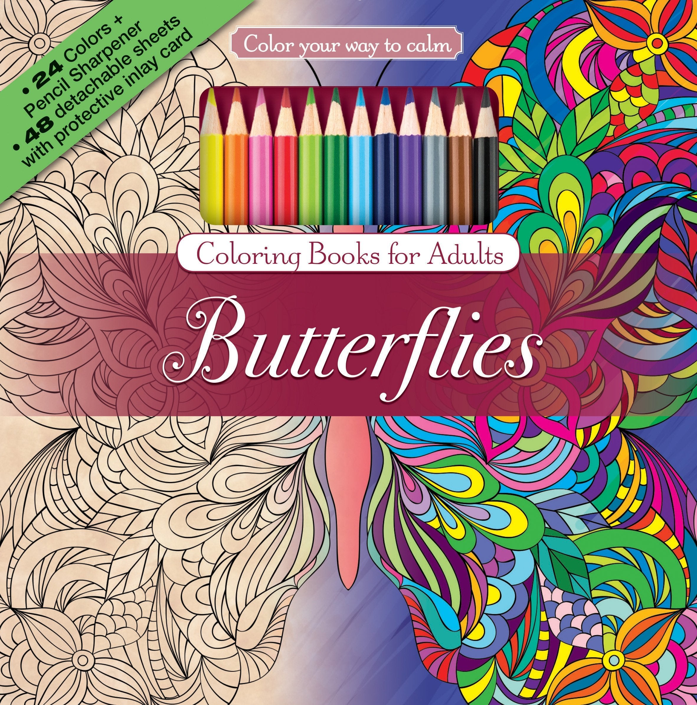 COLOR YOUR WAY TO CALM BUTTERF Hobbies & Crafts