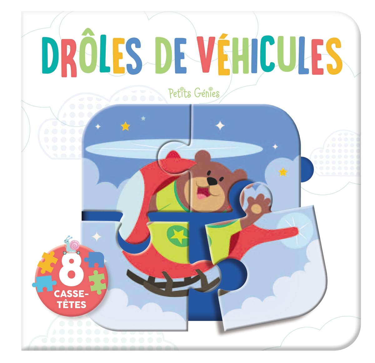 Mon livre puzzle Drôles de véhicules book