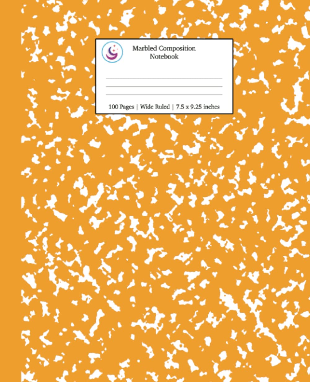 Marbled Composition Notebook: Orange Marble Wide Ruled Paper Subject Book (School Essentials, Band 3) Foreign Languages ​​& Dictionaries