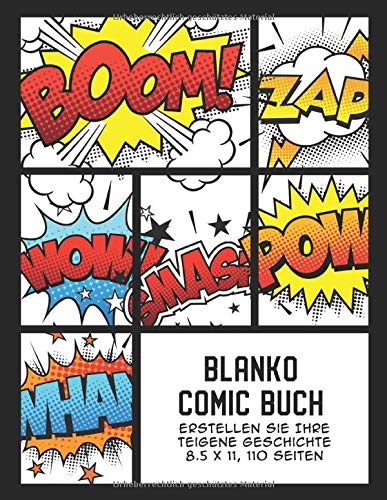 Blanko Comic Buch: Erstellen Sie Ihre eigene Geschichte, Comics und Graphic Novels Cartoons