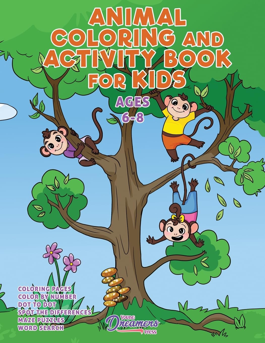 Animal Coloring and Activity Book for Kids Ages 6-8 Tiptoi & Games