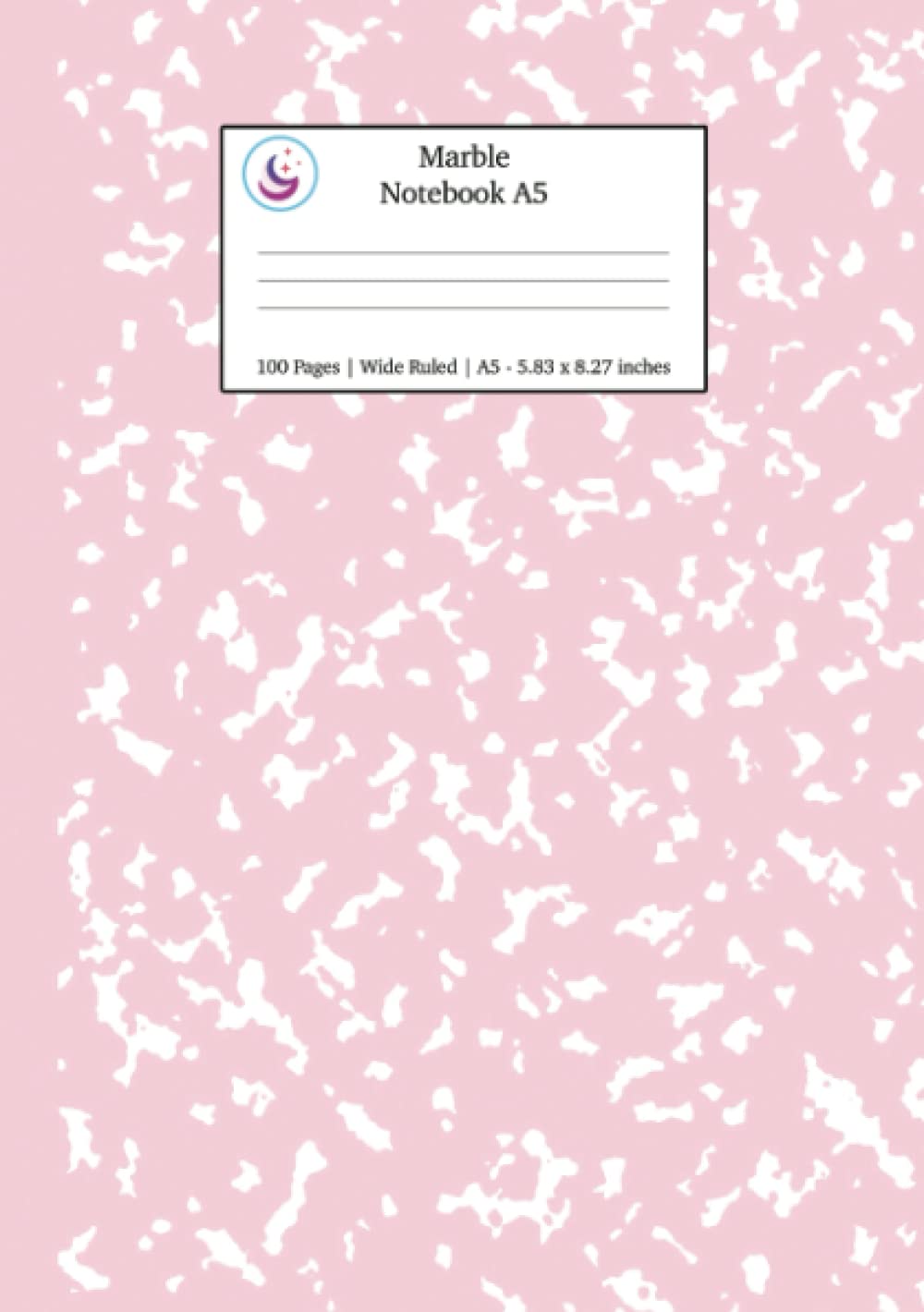 Marble Notebook A5: Pastel Pink Marble Wide Ruled Journal (Pastel Stationery Notebooks A5) Business, Finance & Career