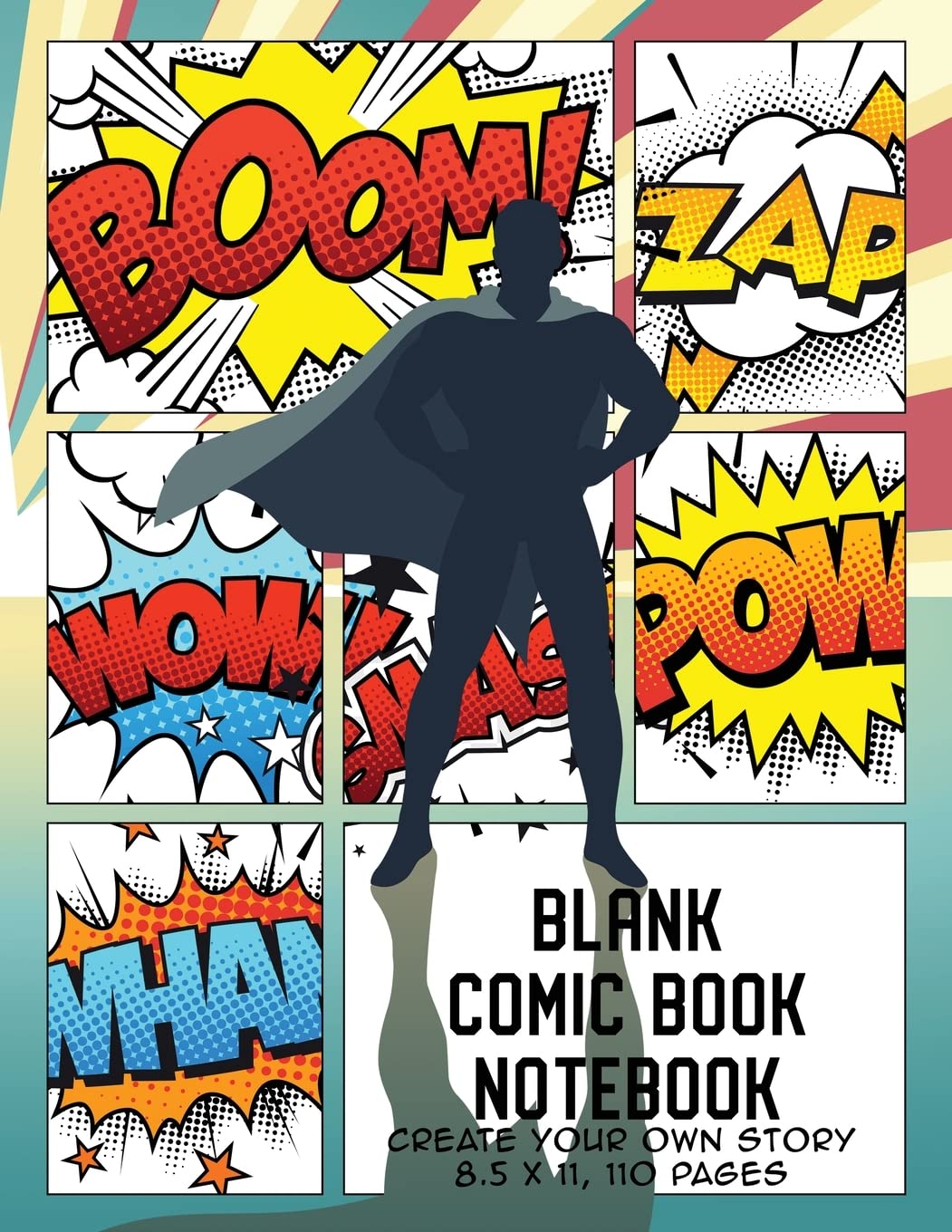 Blank Comic Book Notebook: Create Your Own Story, Comics & Graphic Novels (Comic Book Maker for Kids, Band 1) Manga