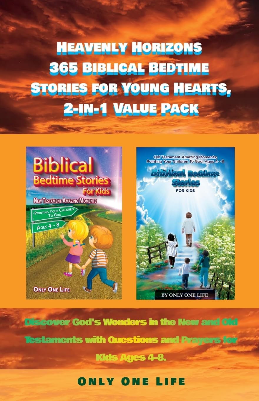 Heavenly Horizons 365 Biblical Bedtime Stories for Young Hearts, 2-in-1 Value Pack Children's books