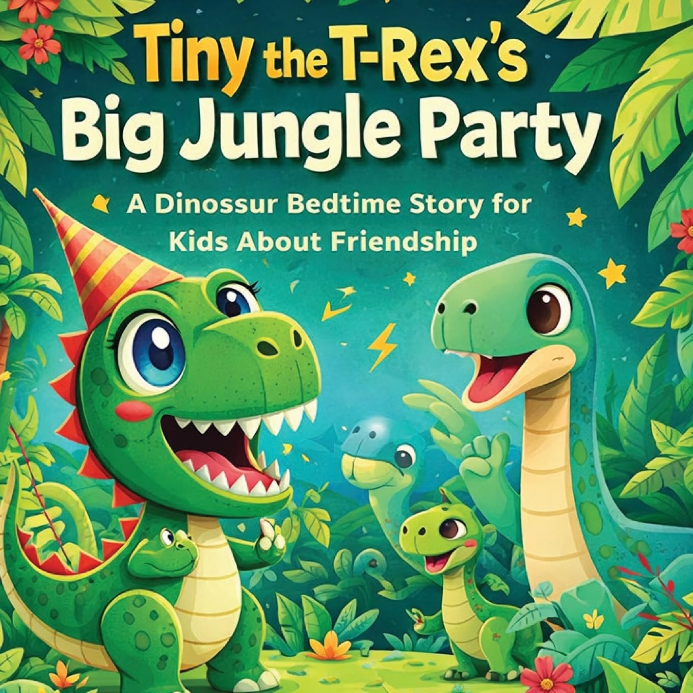 Tiny the T-Rex's Big Jungle Party - A Dinosaur Bedtime Story for Kids About Friendship Novels & Short Stories