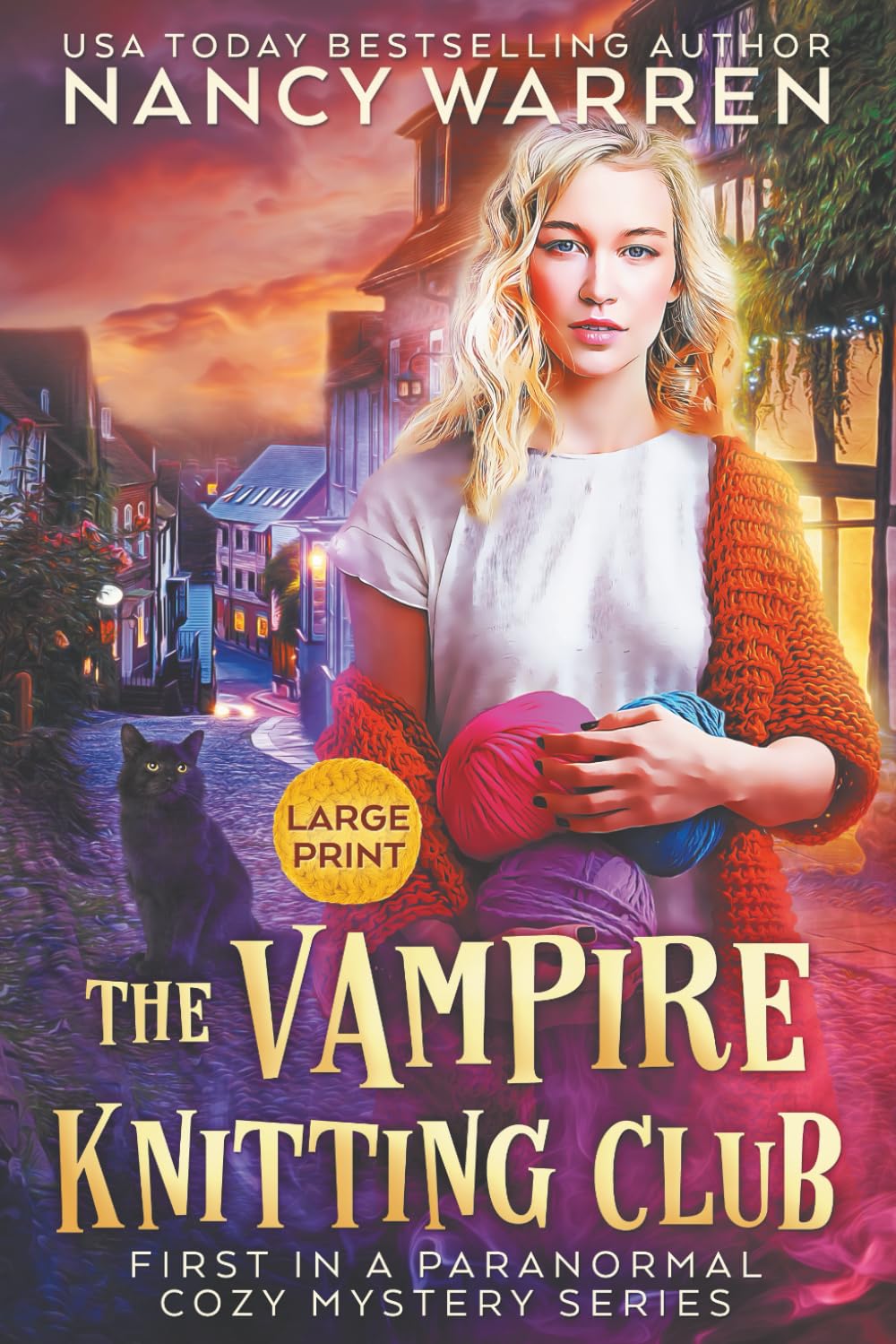The Vampire Knitting Club (Large Print): First in a Paranormal Cozy Mystery Series Contemporary literature