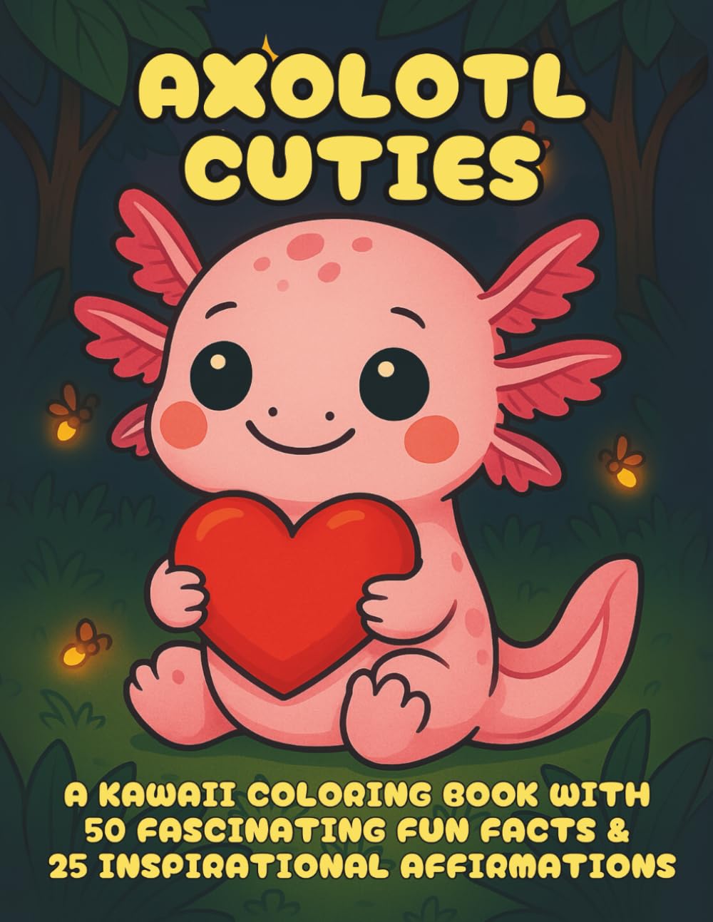 Axolotl Cuties: A Kawaii Coloring Book with 50 Fascinating Fun Facts & 25 Inspirational Affirmations (Cuties-Series) Film, Art & Culture