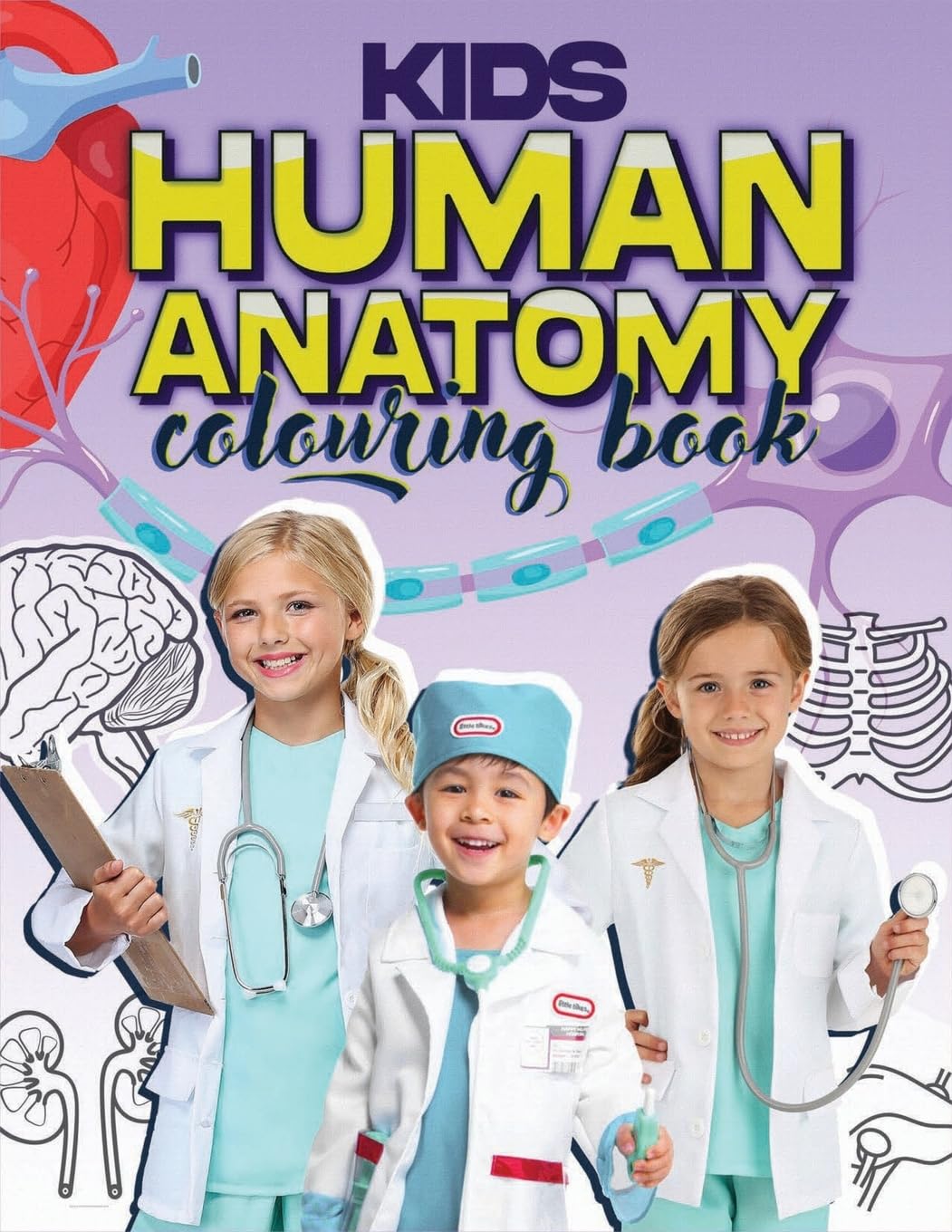 Kids Human Anatomy Colouring Book Manga