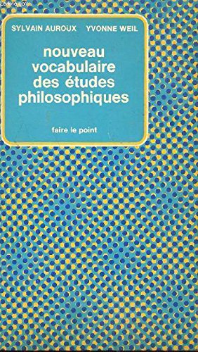 Nouveau vocabulaire des études philosophiques Books