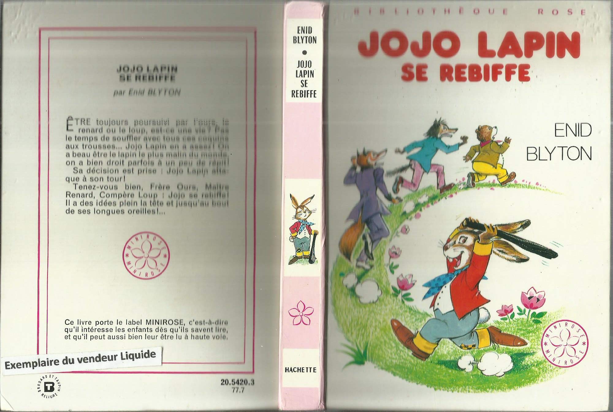 Jojo lapin se rebiffe : Série : Minirose : Collection : Bibliothèque rose cartonnée & illustrée Books