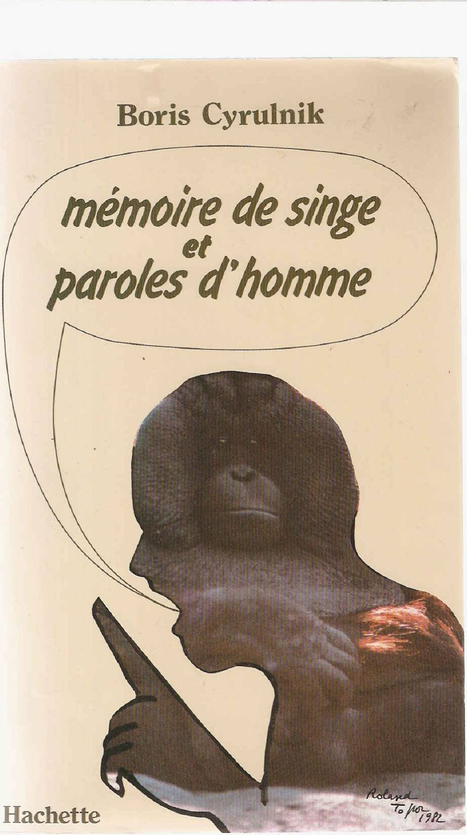 Mémoire de singe et paroles d'homme Books
