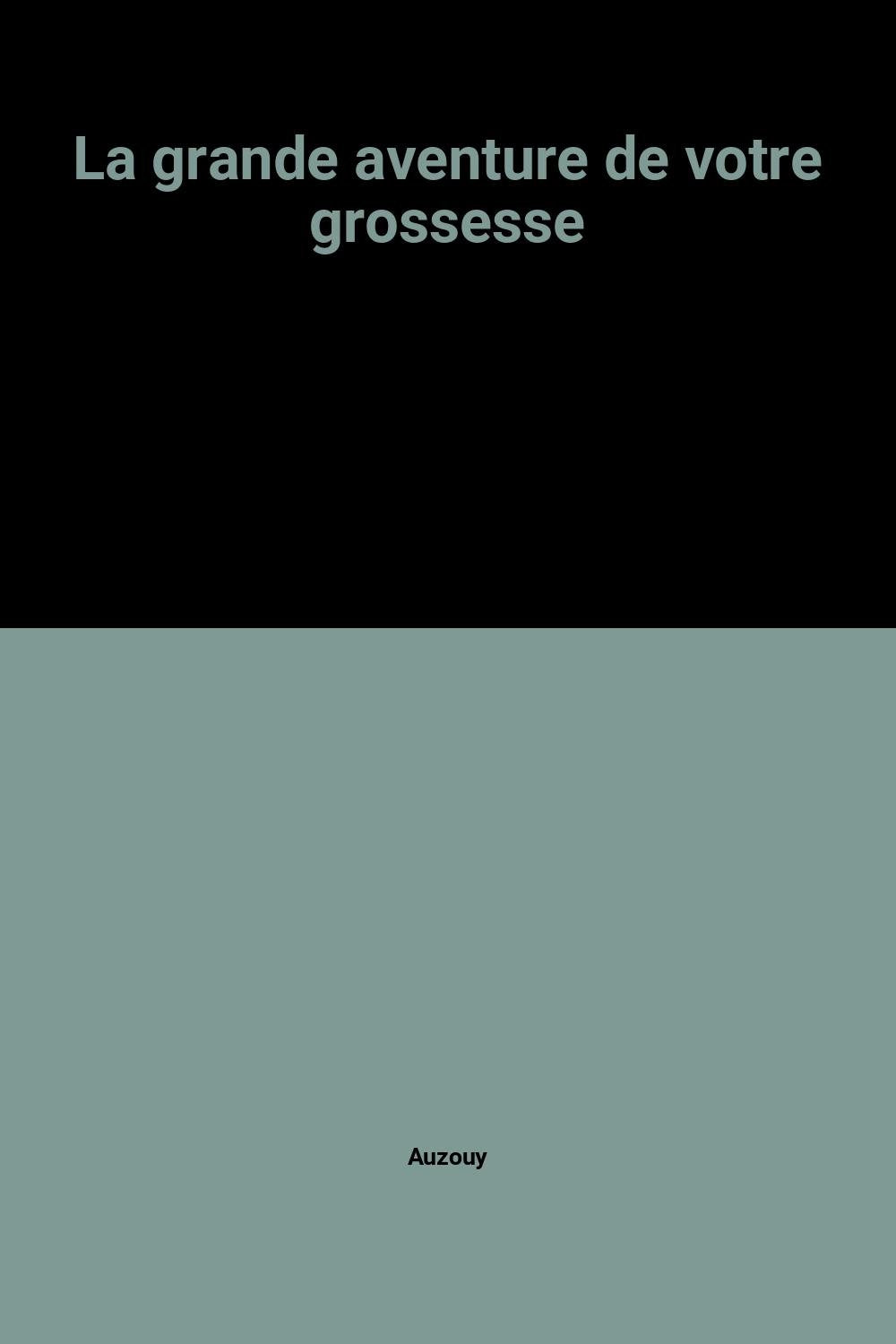 La grande aventure de votre grossesse book