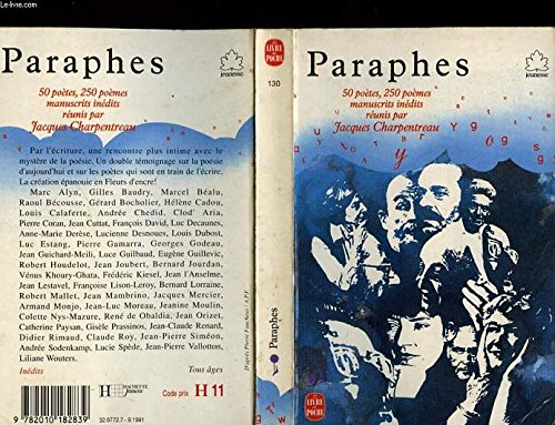 Paraphes : 50 poètes, 250 poèmes manuscrits inédits book