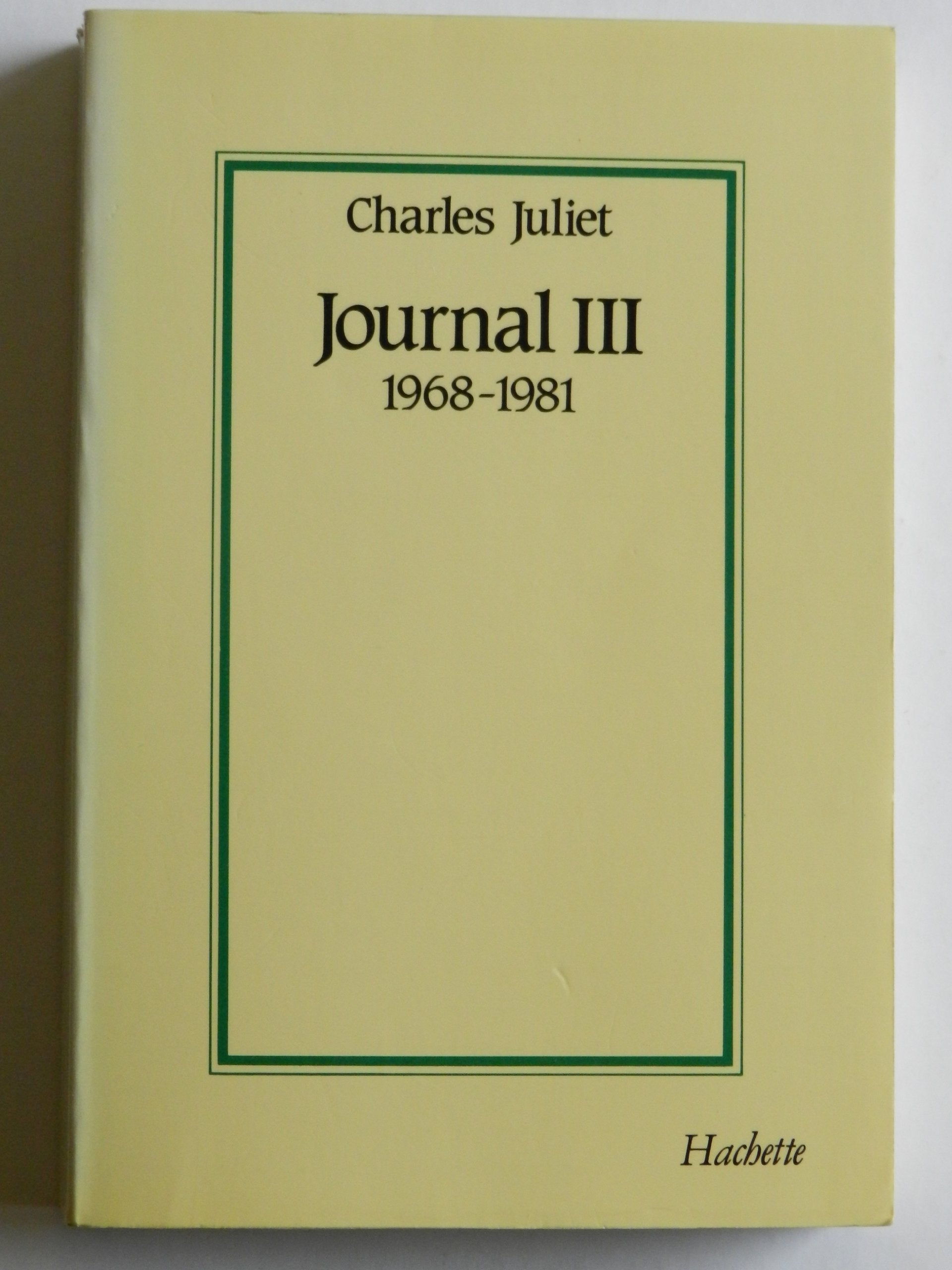 Product Image: Journal. Vol. 3. 1968-1981