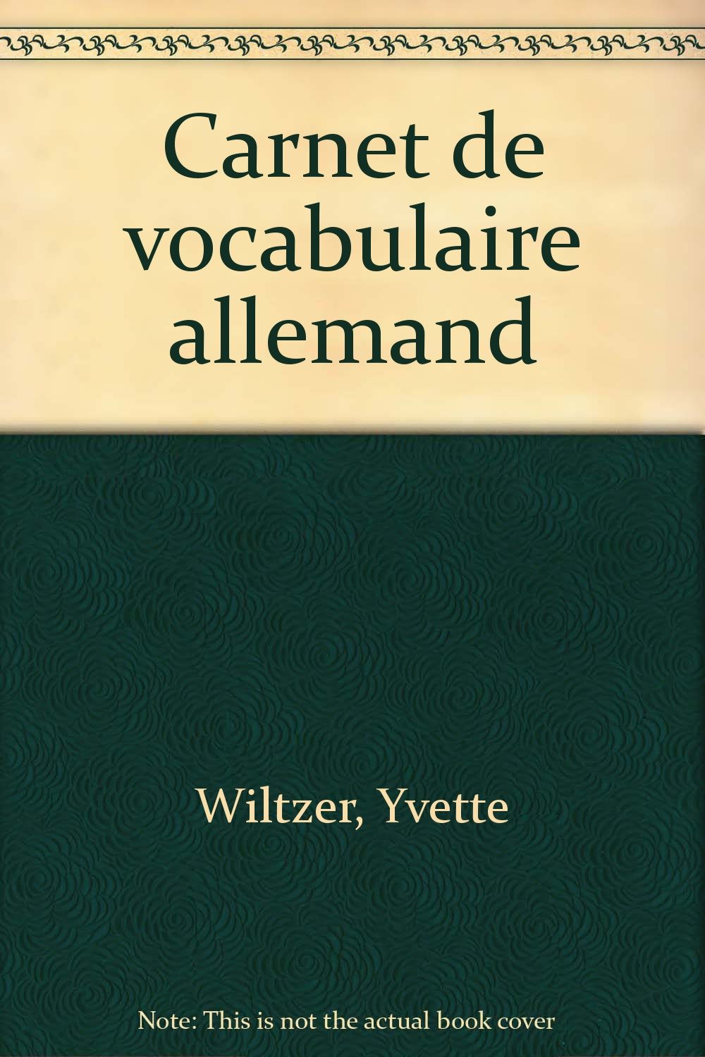 Carnet de vocabulaire allemand book