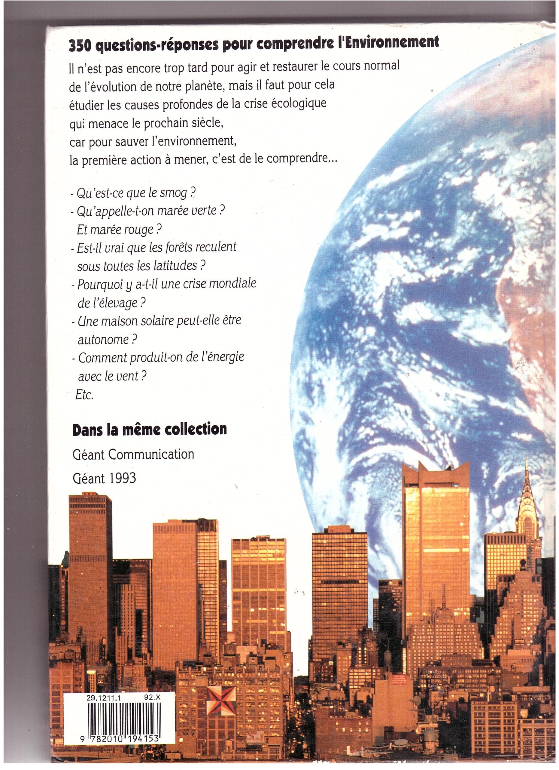 Géant environnement: Le livre des 10-15 ans book