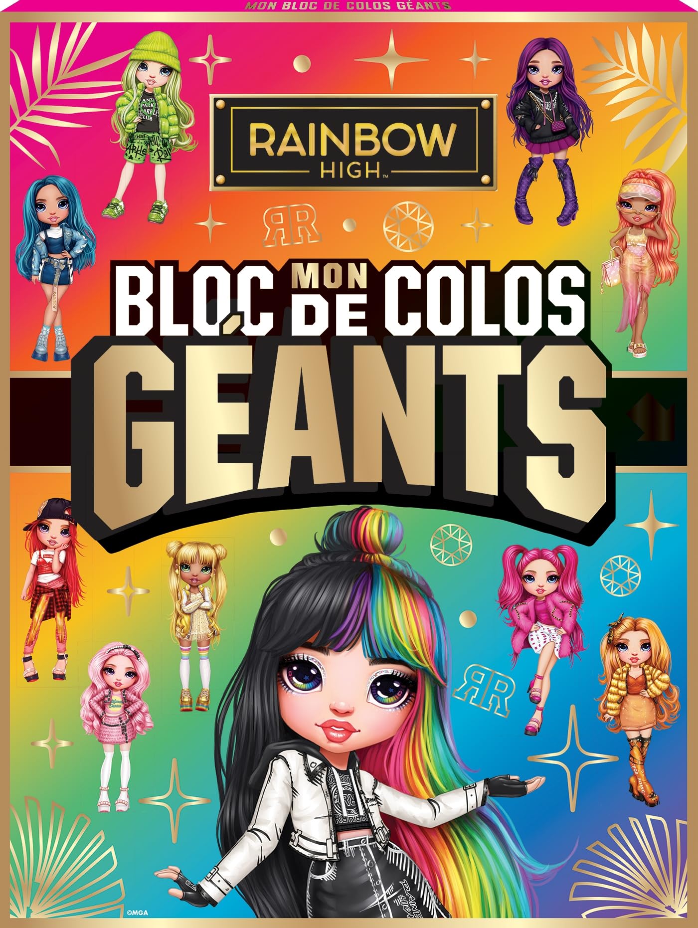 Rainbow High - Mon bloc de colos géants (éd. n°1): Grand bloc de coloriage Tiptoi & Games