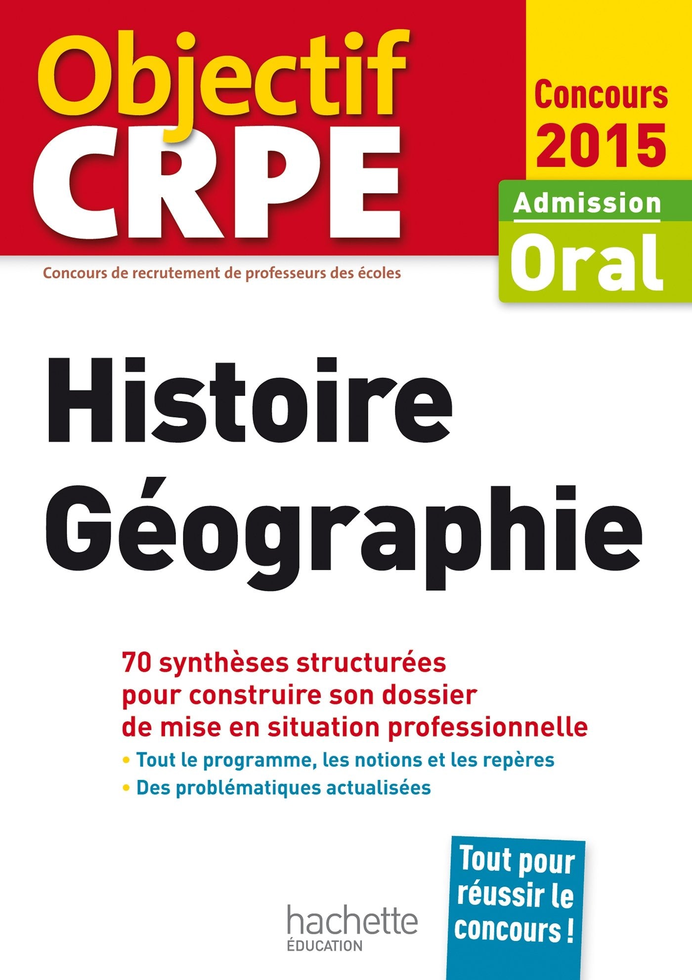 Histoire-Géographie: Admission oral book