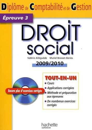 Droit social: Diplôme de comptabilité et de gestion, épreuve 3 book