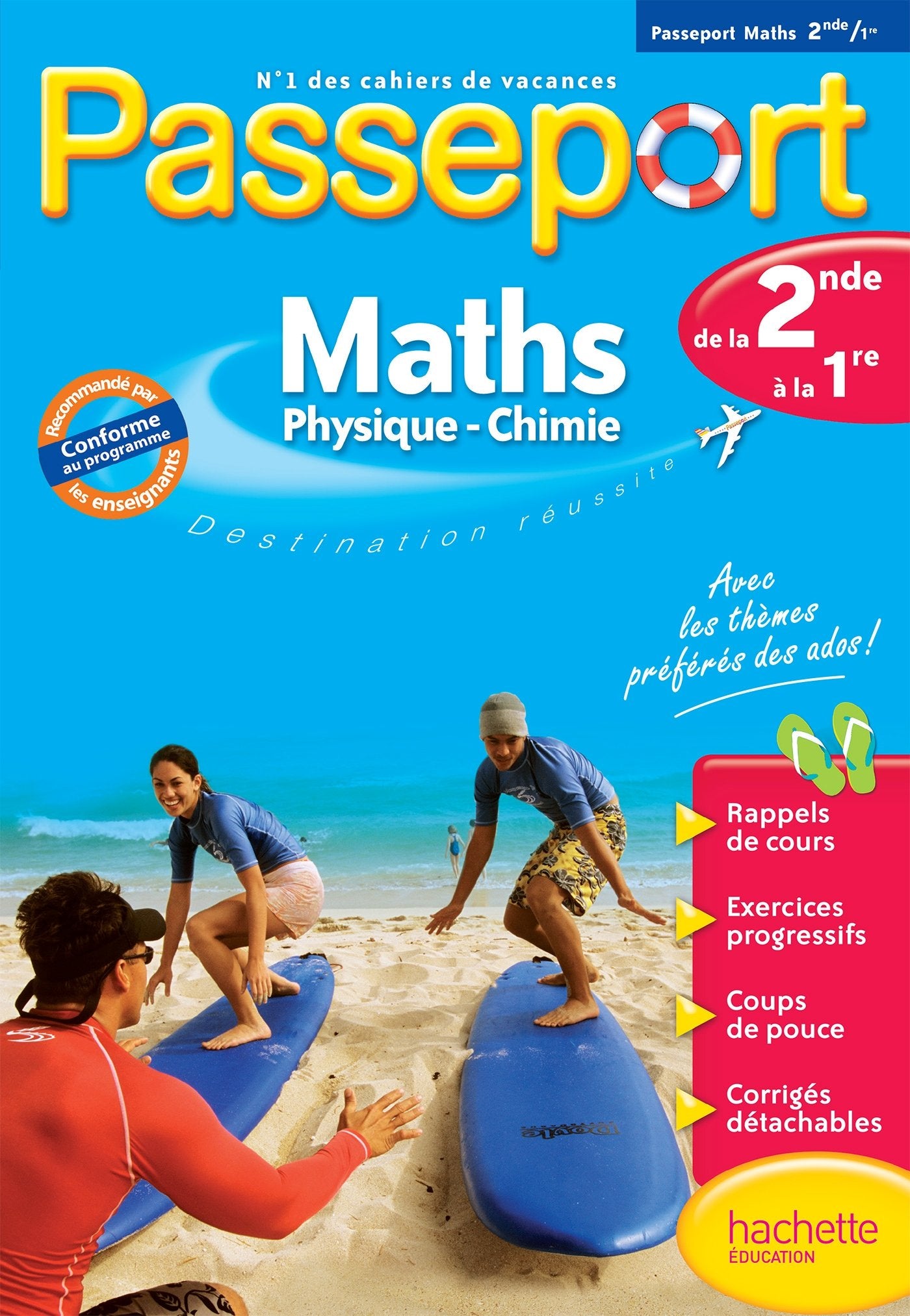 Passeport - Maths Physique Chimie de la 2de à la 1re - Cahier de vacances book