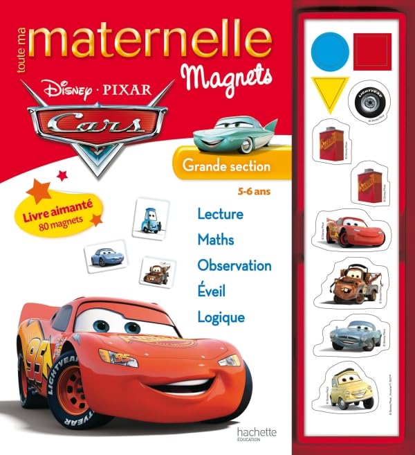 Toute ma maternelle magnets Grande section 5-6 ans Cars book