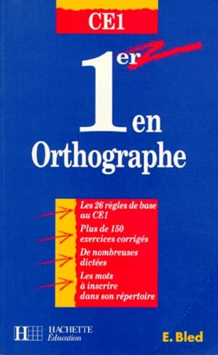 1er en orthographe CE1: Cycle des apprentissages fondamentaux Books