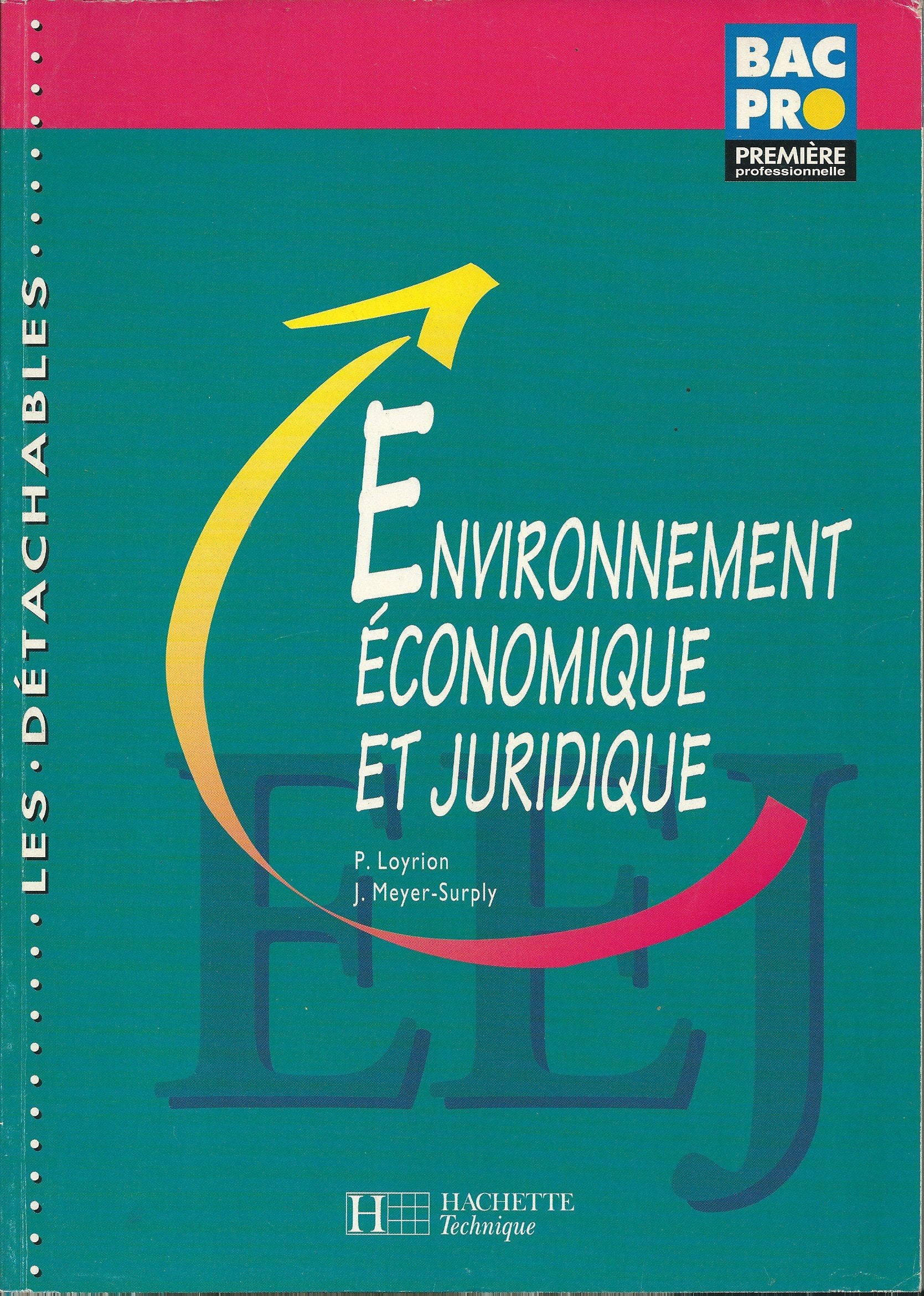 Environnement économique et juridique 1e, options A et B book