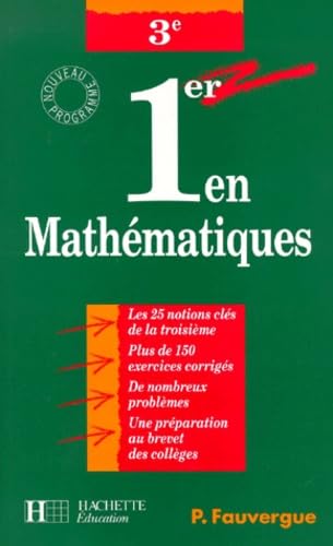 Premier en mathématiques en 3e. Nouvelle édition 1999 book