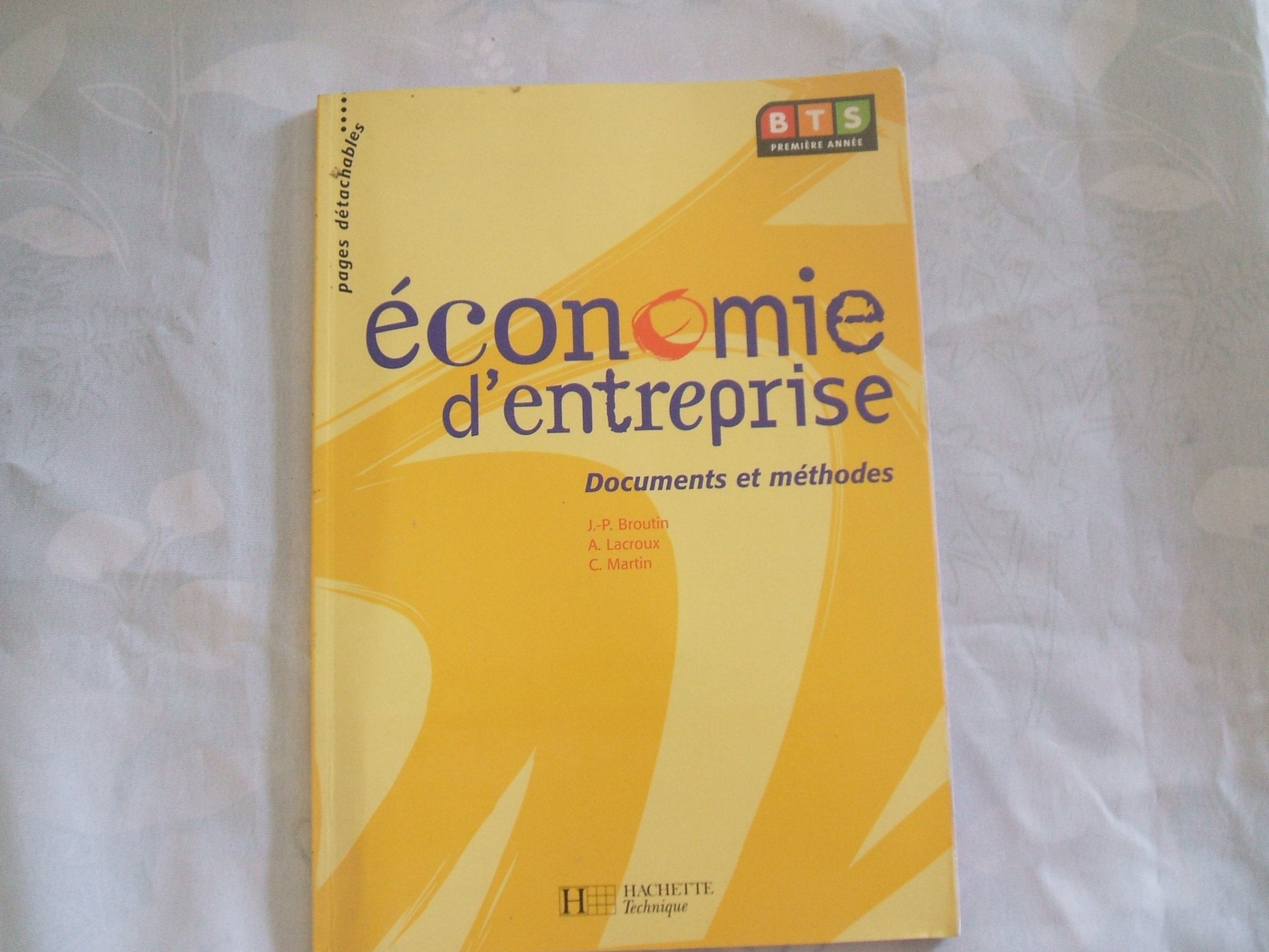 Economie D'Entreprise Bts 1ere Annee. Documents Et Methodes book