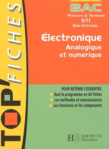 Electronique Analogique Et Numerique 1ere Et Terminale Sti Genie Electronique Books