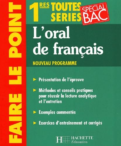 L'Oral De Francais 1eres Toutes Series book